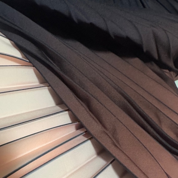 Micro Pleated Ombre Black to Pink Midi Skirt Women’s Large - Picture 10 of 11